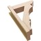 Ekena Millwork 5 1/2-in W x 16-in D x 24-in H Balboa Slat Rough Cedar Woodgrain TimberThane Outlooker, Primed Tan OUTUR055X16X24BOA24RCPR - alternate 3